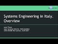 Системная инженерия в Италии. Обзор / Systems Engineering in Italy. Overview