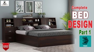 Tutorial 3ds max bed & bed cover 3d modelling || BED DESIGN PART 1 || V RAY || CLC