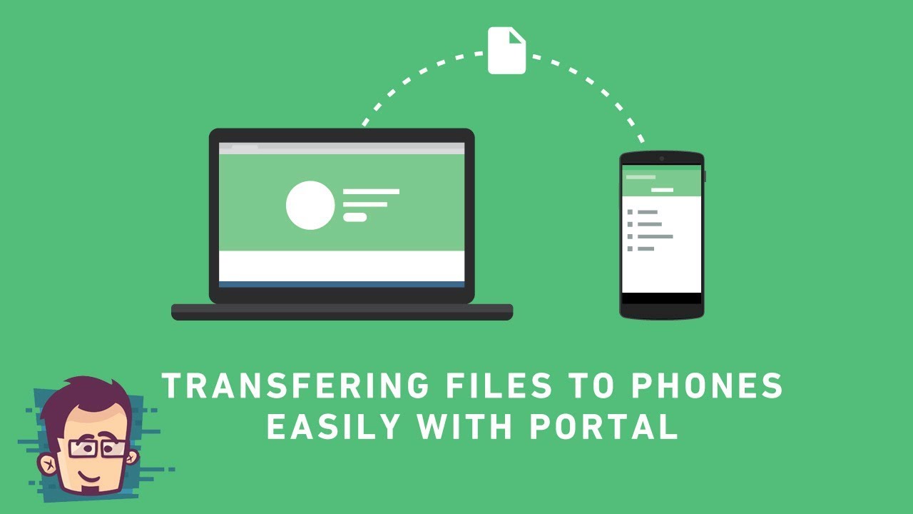 Portal WiFi file transfers to Android or Iphone YouTube