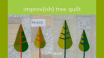 Improv(ish) Tree Quilt Block