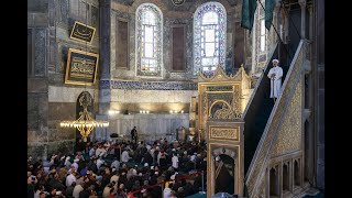 Diyanet İşleri Başkanı Erbaş, Ayasofya Camii’nde hutbe irad etti