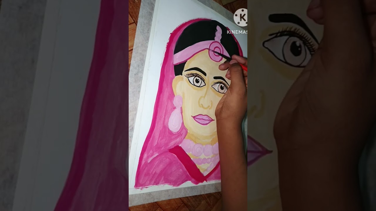 Bride traditional girl drawing 🌸🥰