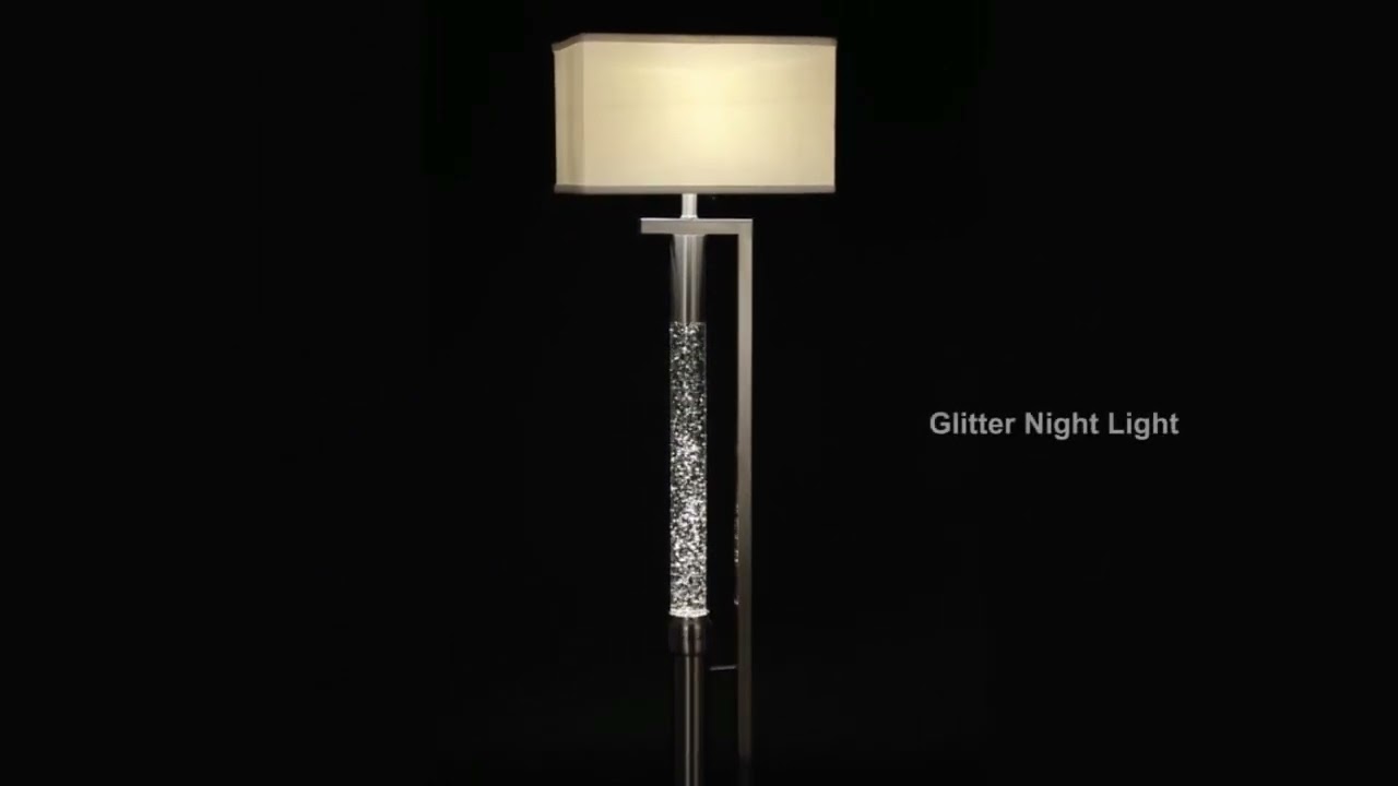 Noura Satin Nickel Floor Lamp from Homelegance