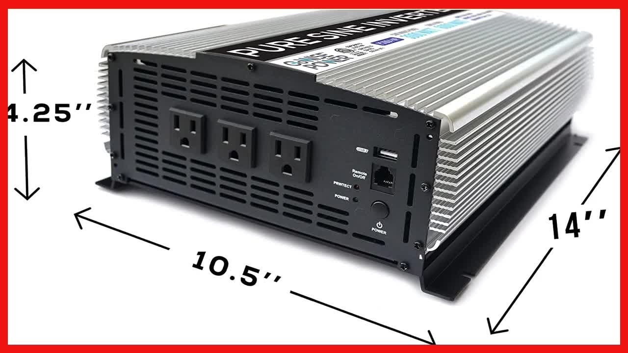 Bon produit -  GoWISE Power PS1004 3000W Continu 6000W Onduleur à onde sinusoïdale pure