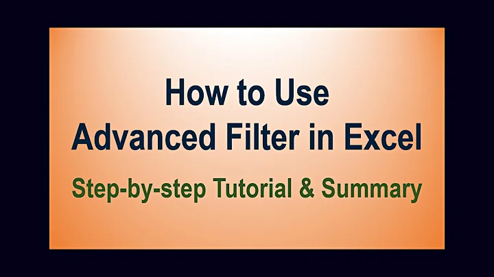 How to Use Advanced Filter in Excel | How to find Unique Values in Excel