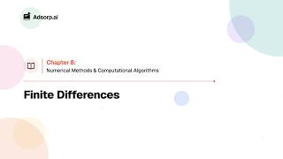 8.5 Finite Differences: Forward, Backward & Central Operators | Numerical Methods
