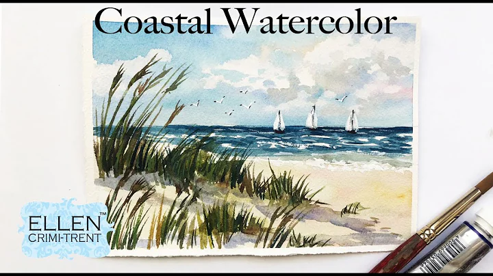 Watercolor Coastal Painting Tutorial - step by step