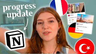 how i&#39;m studying 3 languages in 3 months | Q1/Q2 study update!