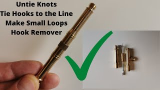 Brass Fishing Wire Knotter - Untie Knots, Tie Hooks, Make Small Loops, Hook Remover [4K] Wealth