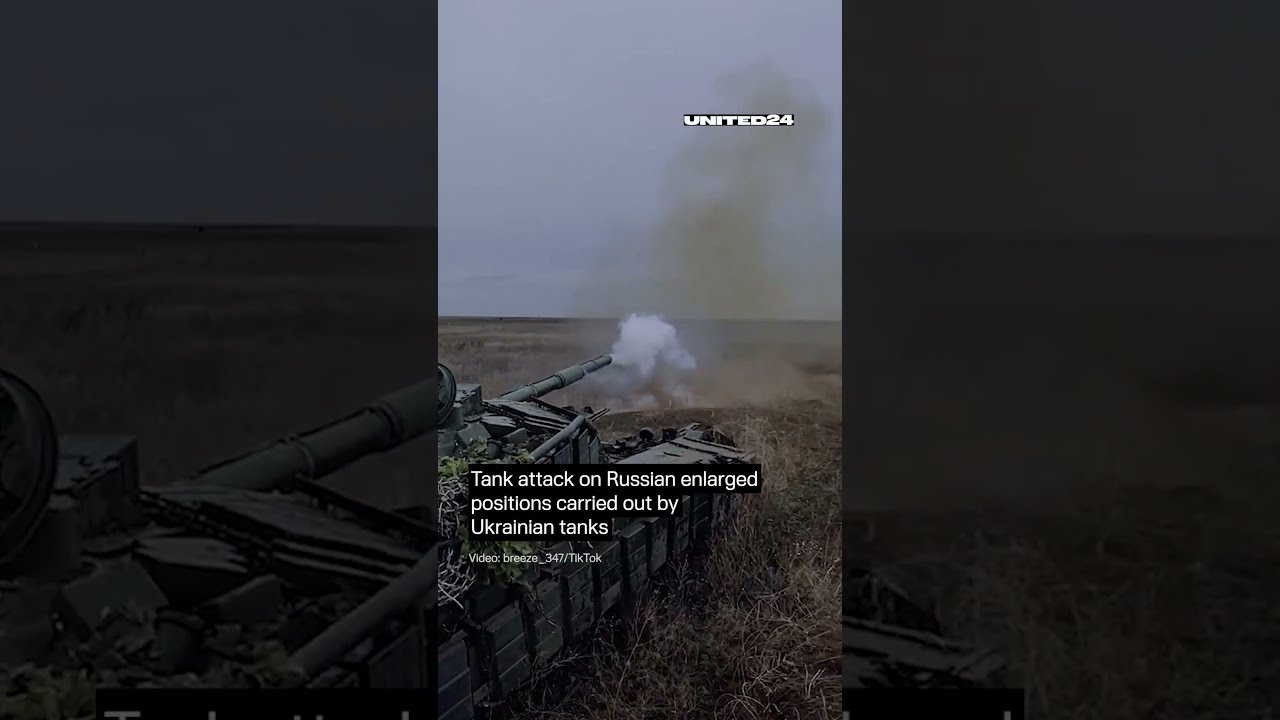 Ukrainian Tanks Attack Russian Enlarged Positions Warinukraine