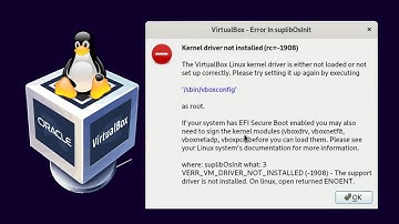 👀 Kernel driver not installed (rc=-1908) 🐧 Error de VirtualBox en Linux 🐧 SOLUCIÓN FÁCIL 🐧