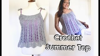 How to Crochet Summer Top / Easy Crochet Top tutorial