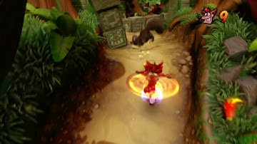 Crash Bandicoot 1 N. Sane Trilogy Part 2 Jungle Rollers No Deaths 100% Walkthrough