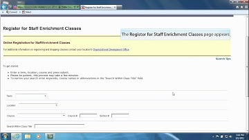 Registering for DCCCD Staff Enrichment Courses (2012)