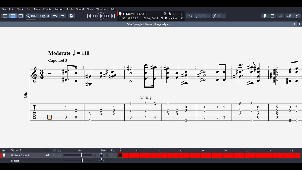 How To Play The National Anthem On Guitar American National Anthem - "The Star-Spangled Banner" Acoustic