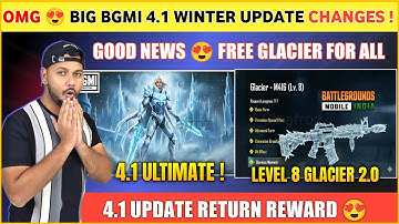 FREE GLACIER FOR ALL 😍 M416 Glacier 2.0 | Next Ultimate Outfit Bgmi Return | Bgmi 4.1 Update