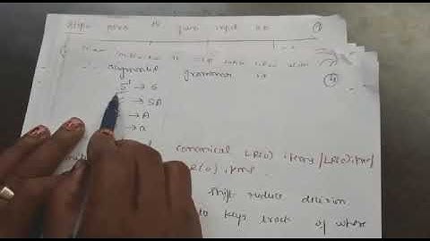 Simple LR parser from Maya B S BIT