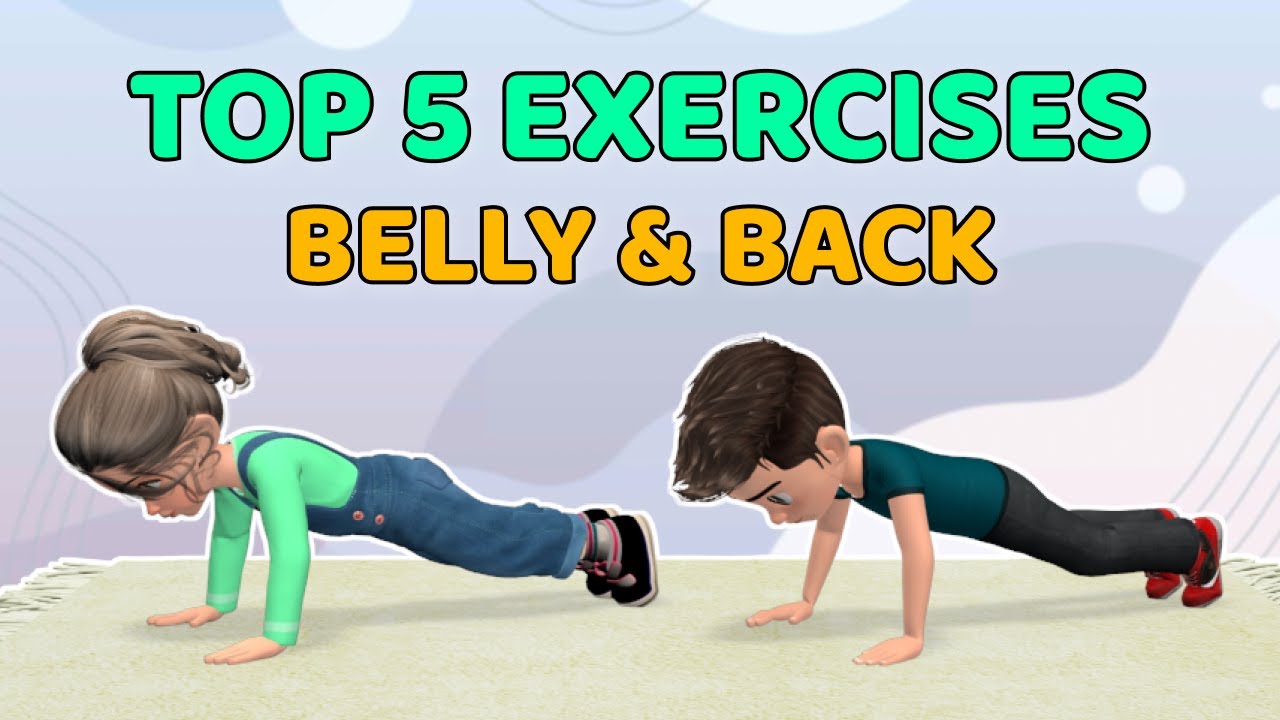 TOP 5 CORE EXERCISES FOR KIDS - BELLY &amp; BACK - YouTube