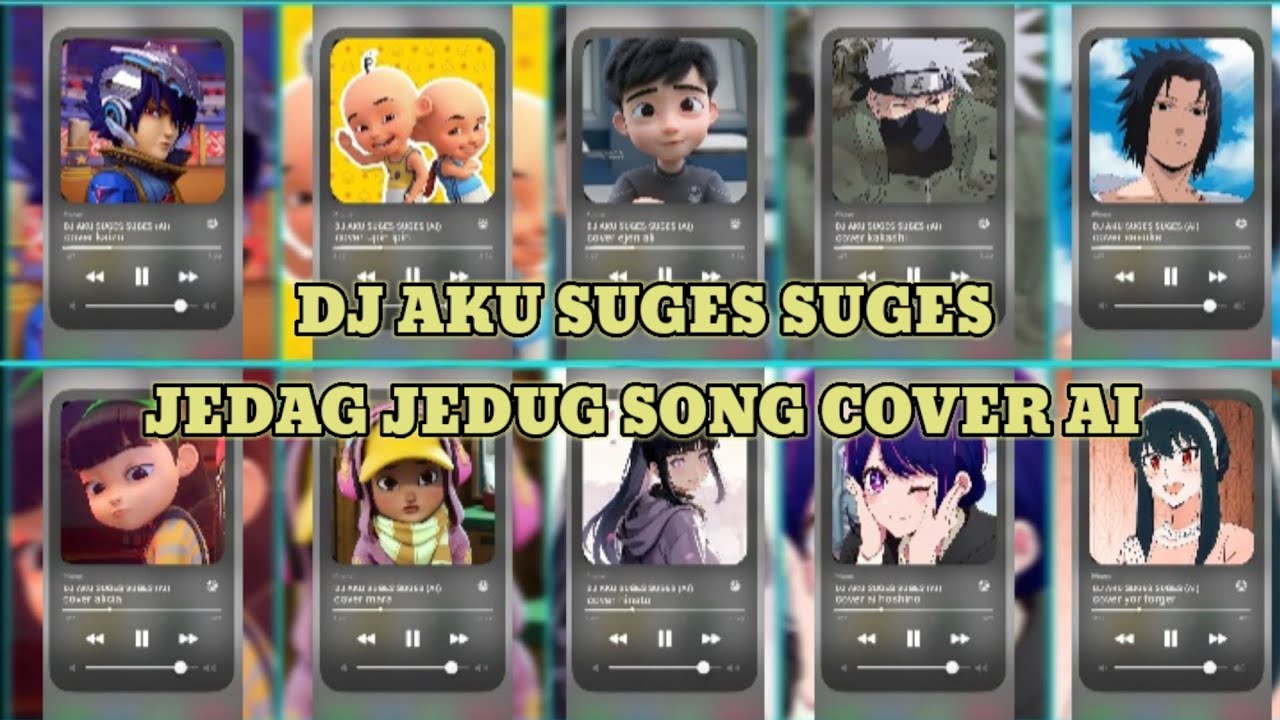 Dj aku suges suges versi kaizo,upin ipin,ejen ali,kakashi,sasuke,alicia,mara,hinata,ai hoshino
