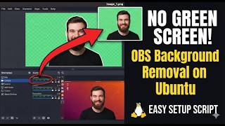 NO GREEN SCREEN! OBS Background Removal on Ubuntu (Easy Plugin & Script) Update