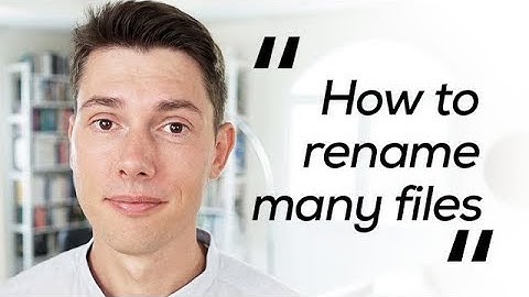 How to Quickly Rename Many Files: Bulk Rename Utility