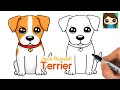 How to draw a jack russell terrier puppy dog easy