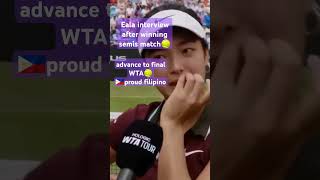 Eala advance to final Eastbourne open 2025 WTA #tennisfinal #proudfilipino #shortvideo #viralvideo