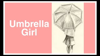 Easy Drawings Girl With Umbrella 1