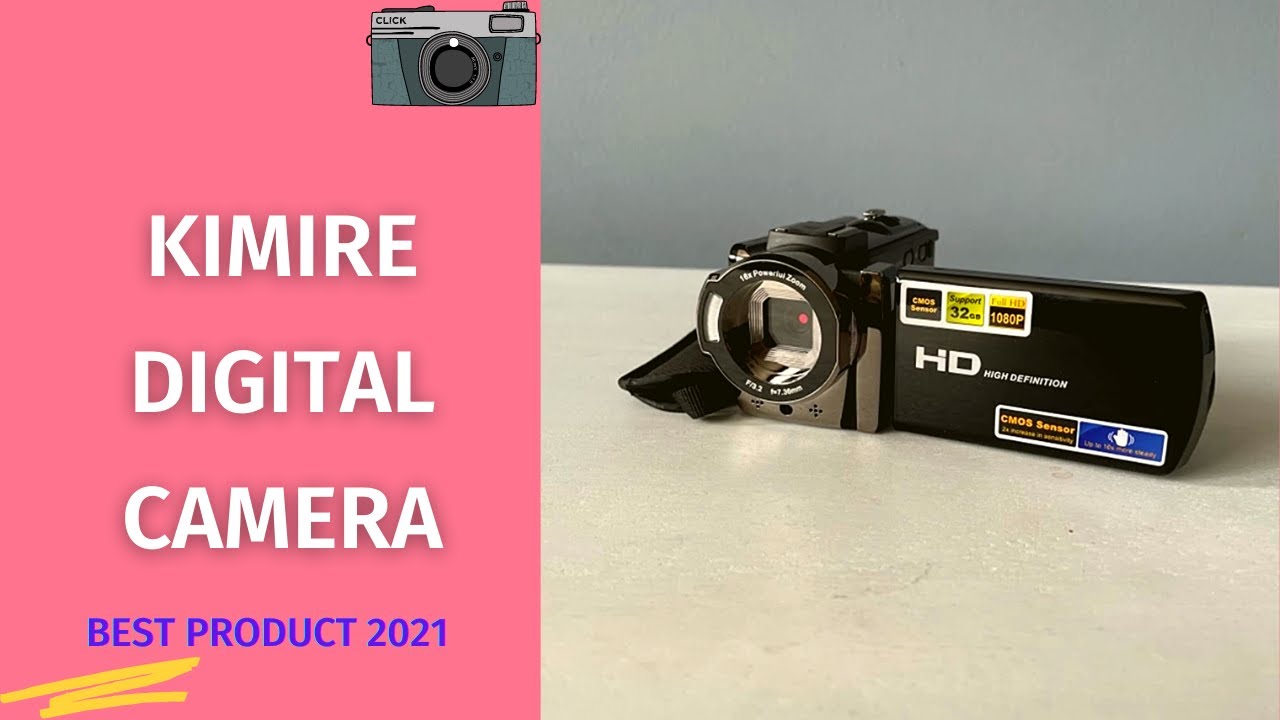 kimire Video Camera Camcorder Digital Camera Recorder Full HD 1080P 15FPS  24MP 3.0 Inch 270 Degree Rotation LCD 16X Digital Zoom