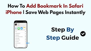 How To Add Bookmark In Safari iPhone | Save Web Pages Instantly