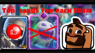 🔥Top Card for Each Elixir Cost! (Clash Royale)🔥