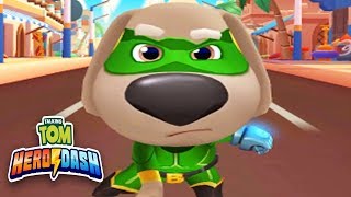 RUN! RUN! RUN! TALKING TOM HERO DASH BEN RESCUE + RACCOON BOSS GAMEPLAY screenshot 3