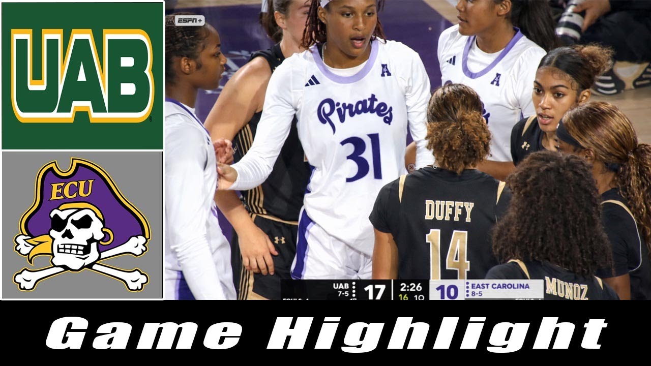 Восточная Каролина против UAB [30.12.2025] Обзор матча женского баскетбола NCAA