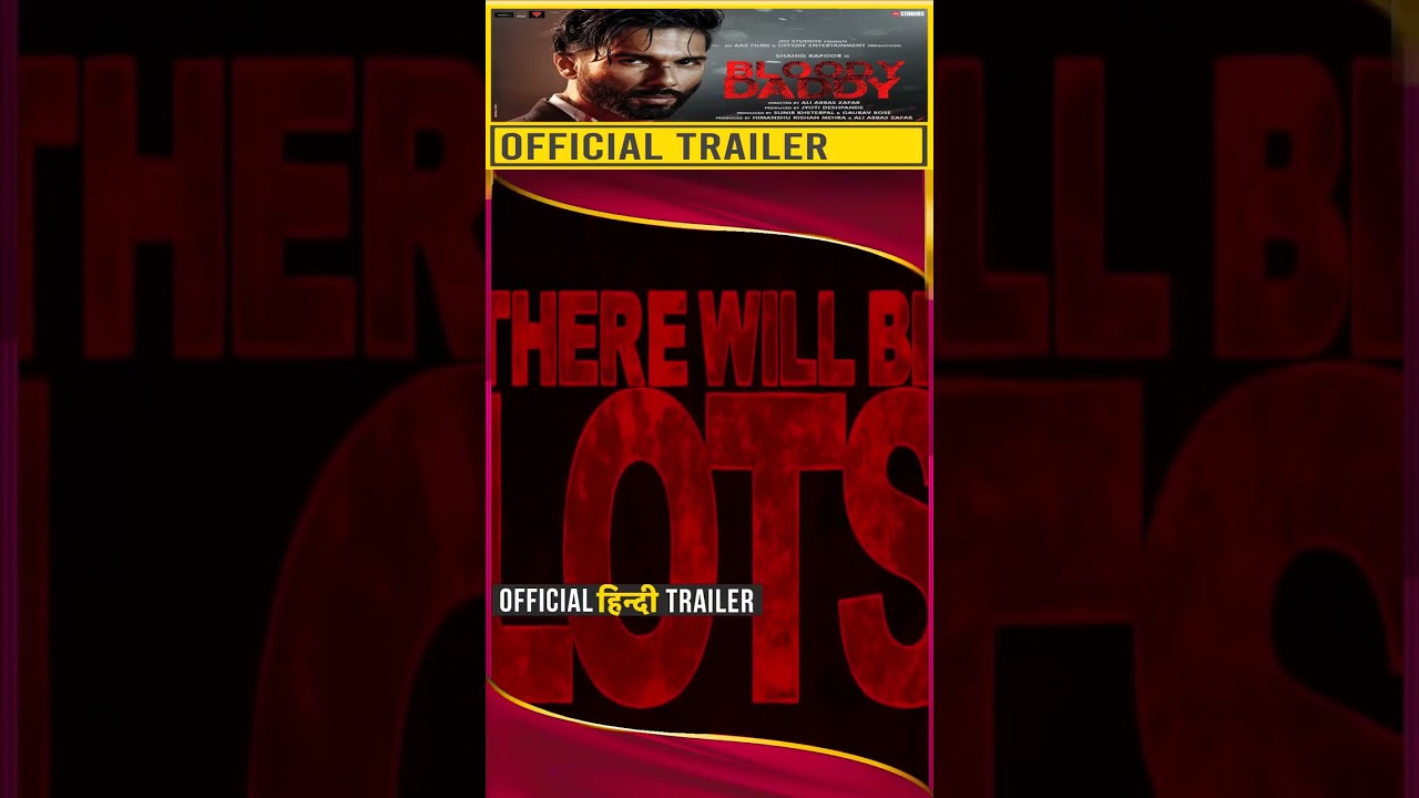 Bloody Daddy Official Trailer Shorts : Shahid Kapoor | PenOne Media