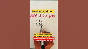 How to add decimal numbers|Decimal Addition|