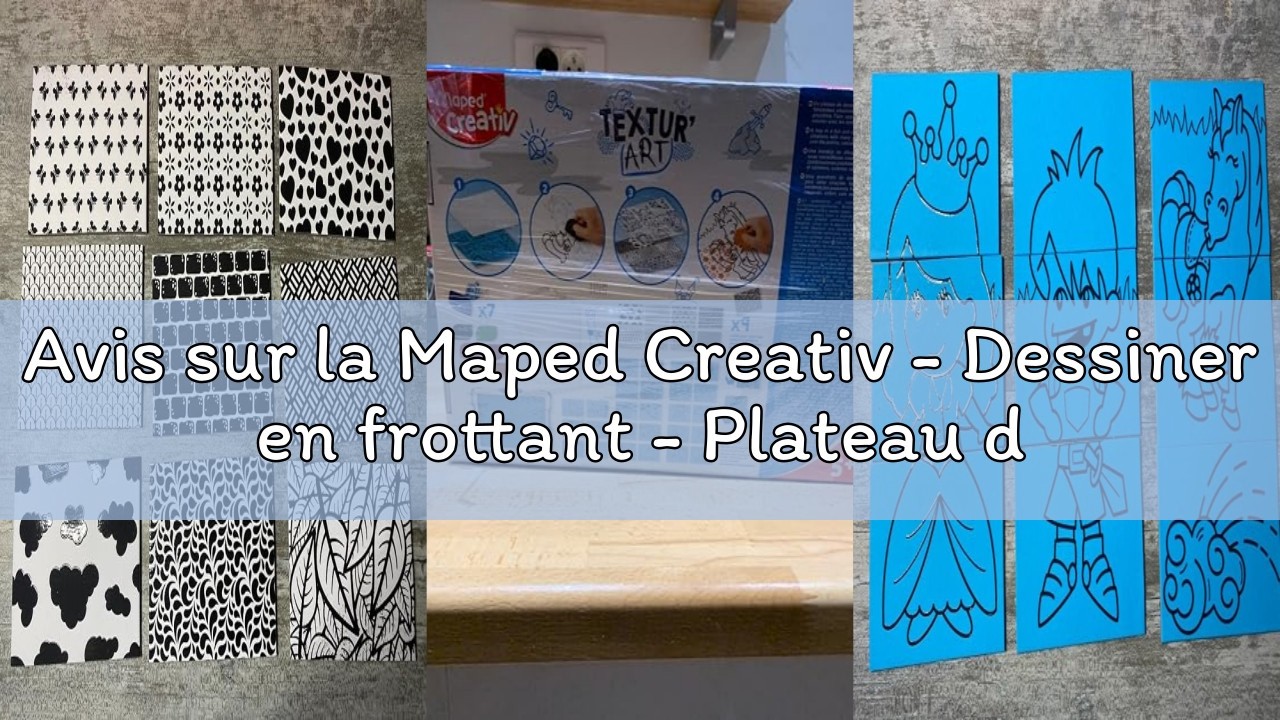 Maped Creativ Textur'Art Fashion – Plateau De Dessin Par Frottage – Loisir Créatif Enfant Dès 5 Ans – Multicolore