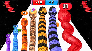 Snake Clash (vs) Snake Run Race - ASMR Gameplay (Android, iOS) New Update