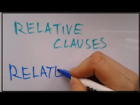 Relative clauses, Věty vztažné, část 1.