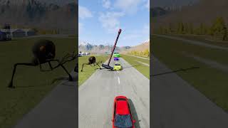 Small To Giant Car Crash With The Giant Hammer - Beamng Boom Tv