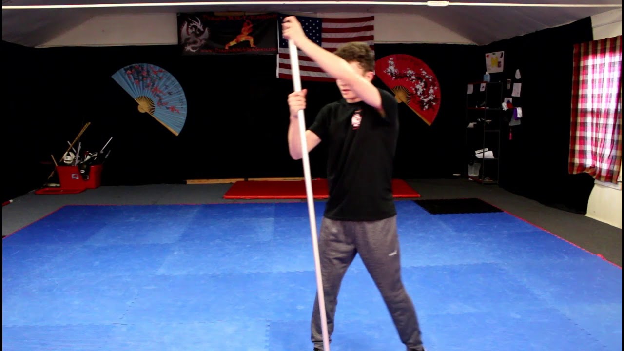 How to do a monkey staff hook kick YouTube