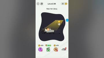 Braindom level 69||help him sleep||tricky puzzle