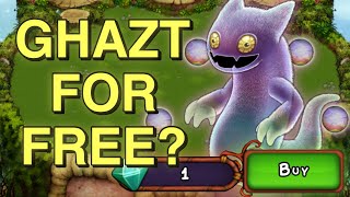 HOW TO GET FREE GHAZT! | My Singing Monsters [WORKING] screenshot 4