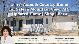 🏡 15 Acres with Home, Shop & Barn for Sale in Mountain View MO | Near Jacks Fork River