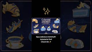 Celestial Pastries Enamel pin kickstarter ! #shorts