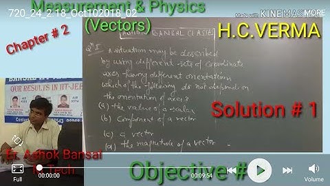 Solution # 1/chapter # 2/Physics & mathematics/ Objective # 2/H.C.VERMA/ Vectors/ IIT JEE/ NEET
