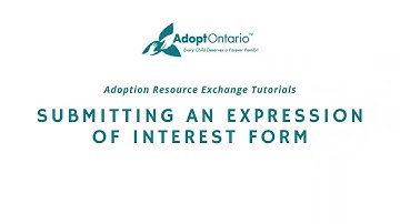 Submitting an Expression of Interest Form