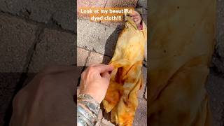 Unveiling my rust dyed cloth! #rustdyecloth #dyecloth #dyefabric #howtodyecloth #dye #artisfun