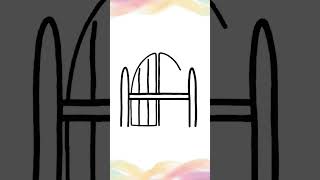 Draw a gate #cartoon #shorts #doodle #easydrawing