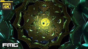 4K Video | 3D kaleidoscope ethnic pattern energy wave color | Vj loop Background Video