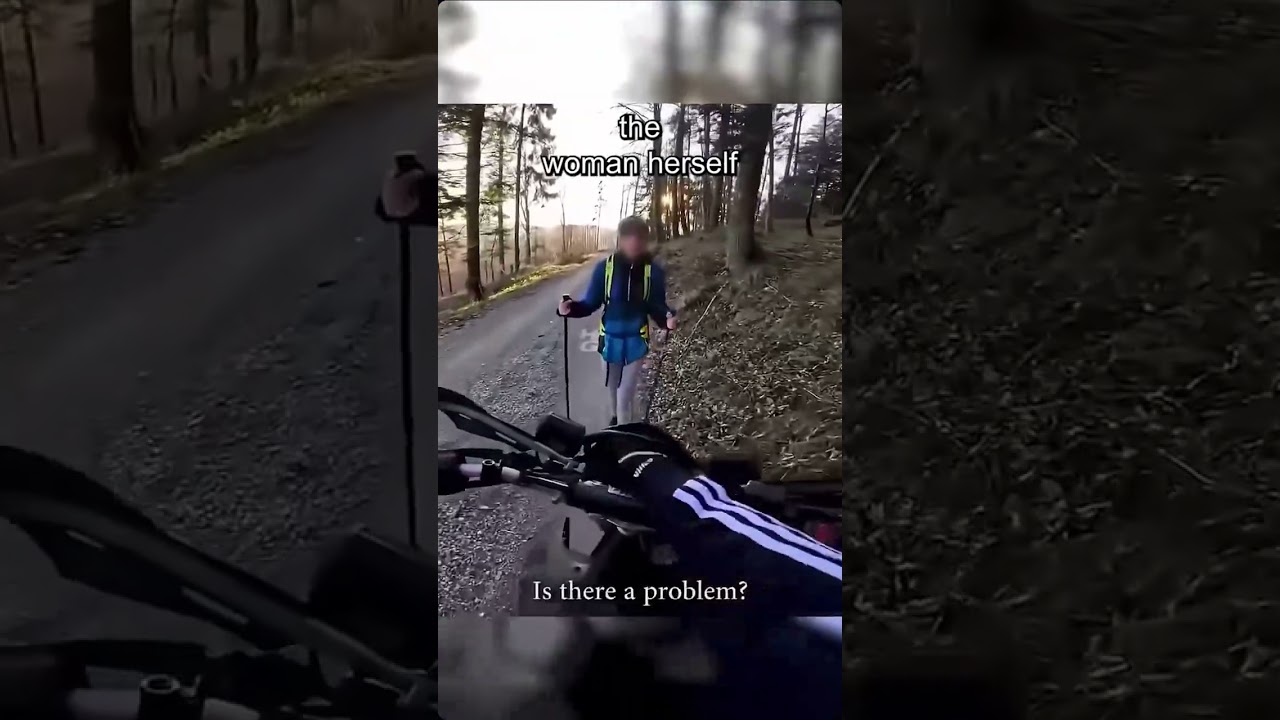 Karen vs biker 😱 #fypshorts #motorcycle #karen #biker #motorcyclecrash #funny #fail